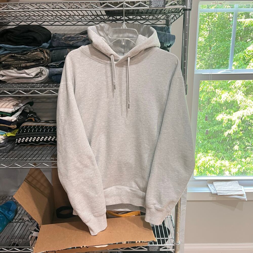 Undercover Heather Grey Blank Hoodie USA Sz L Japanese Heavy Quiet Luxury Japan